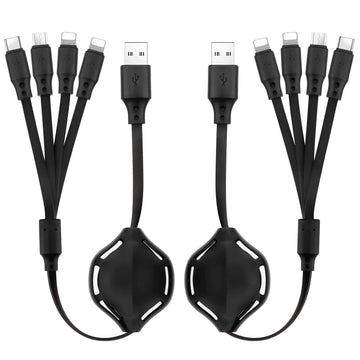 AllCharge 4-in-1 Compact Charging Solution 3FT Twin Pack