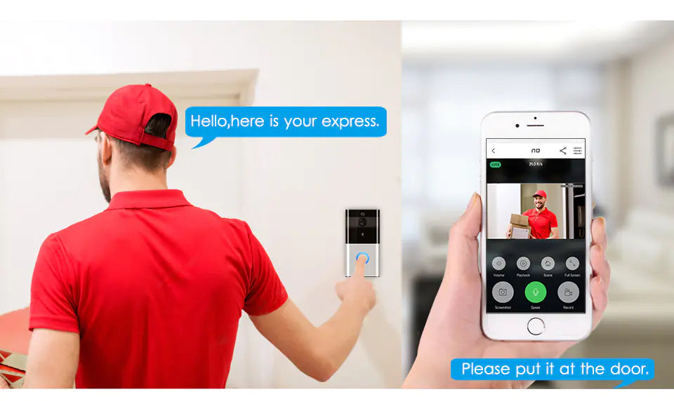 Wireless Smart Doorbell with Camera