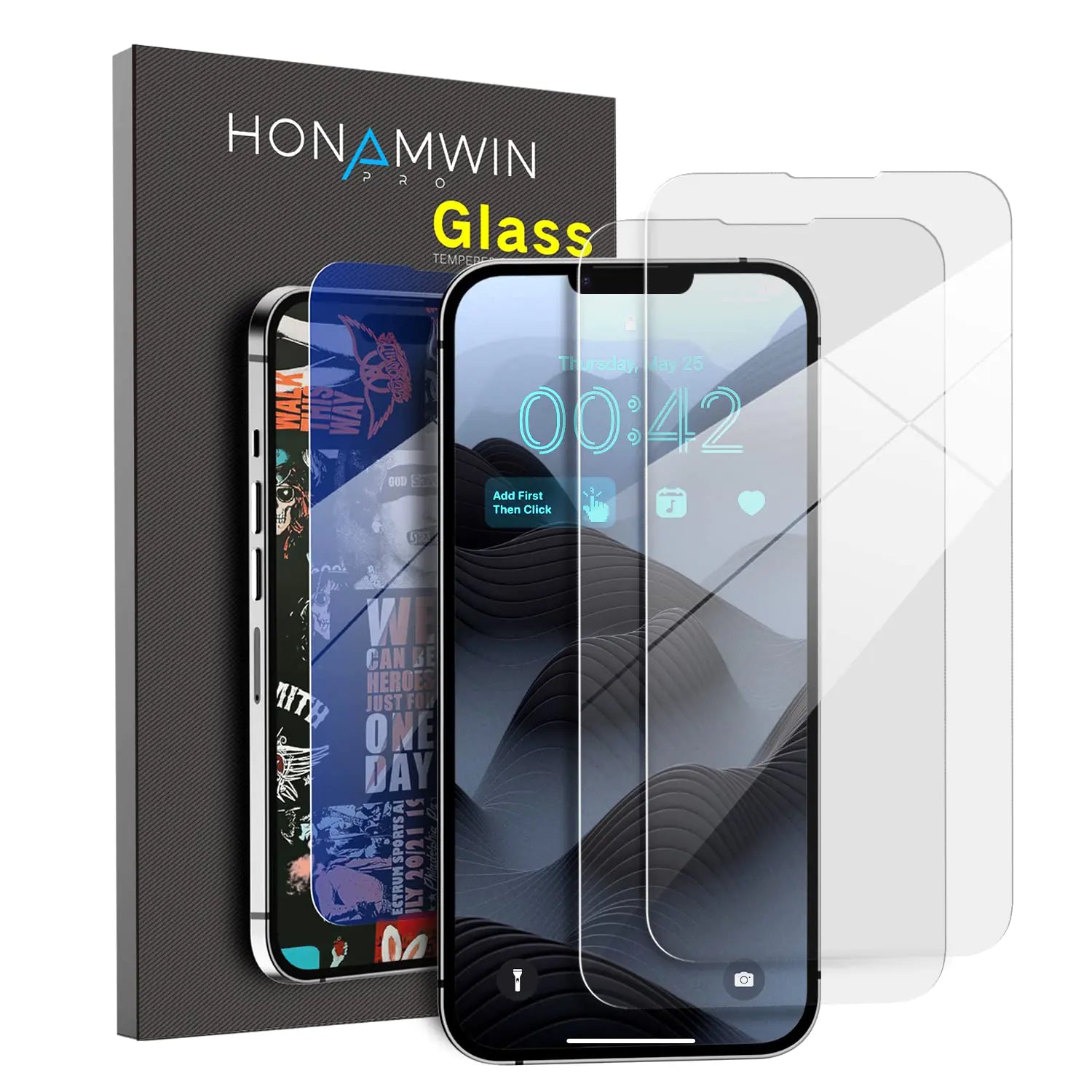 iPhone 12 Pro Max HD Clear Tempered Glass Screen Protector 2 pack