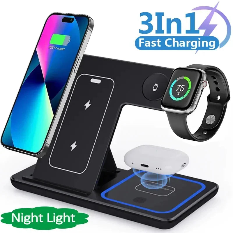 3-in-1 Fast Wireless Charging Station